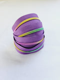 #3 and #5 Zipper Tape Purple with Coloured Nylon Teeth