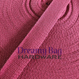 20mm (3/4") Cotton Canvas Webbing Solid Reds
