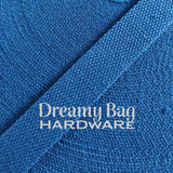 20mm (3/4") Cotton Canvas Webbing Solid Blues