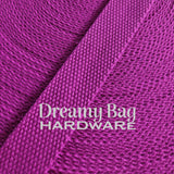 20mm (3/4") Cotton Canvas Webbing Solid Purples