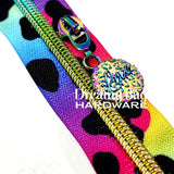 #5 Glidelåstrekk LOVE Leopard