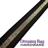 38 mm (1,5 tommer) glitterlerretsveving