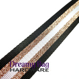 38 mm (1,5 Zoll) Sicherheitsgurtband aus goldfarbenem Glitzerfaden