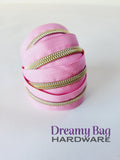 #5 Zipper Tape Pink with Coloured Nylon Teeth