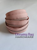 #5 Glidelåsbånd Blush med nylontenner