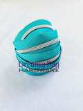 #3 and #5 Zipper Tape Aqua (Dark teal) with coloured nylon teeth