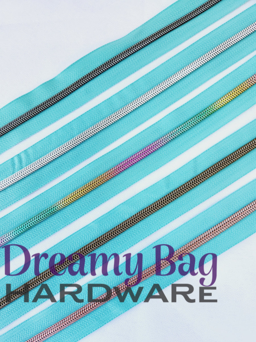 3 and 5 Zipper Tape Teal with coloured nylon teeth Dreamy Bag