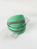 #3 and #5 Zipper Tape Gamer Green with Nylon Teeth