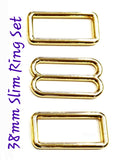 38 mm (1,5") gult lysgullbeslagsett