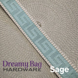 38mm (1.5") Poly/ Cotton Greek Key Canvas Webbing