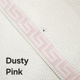 38mm (1.5") Poly/ Cotton Greek Key Canvas Webbing