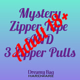 Mysterium #5 Glidelåsbånd og 3 glidelåstrekkerpakker