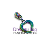 #3 and #5 Zipper Pull Heart
