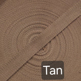 20mm (3/4") Cotton Canvas Webbing Solid Browns