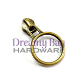 #3 and #5 Zipper Pull Circle