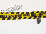 #5 Zipper Tape CAUTION KEEP OUT! with nylon teeth