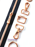 Brushed Rose Gold Hardware