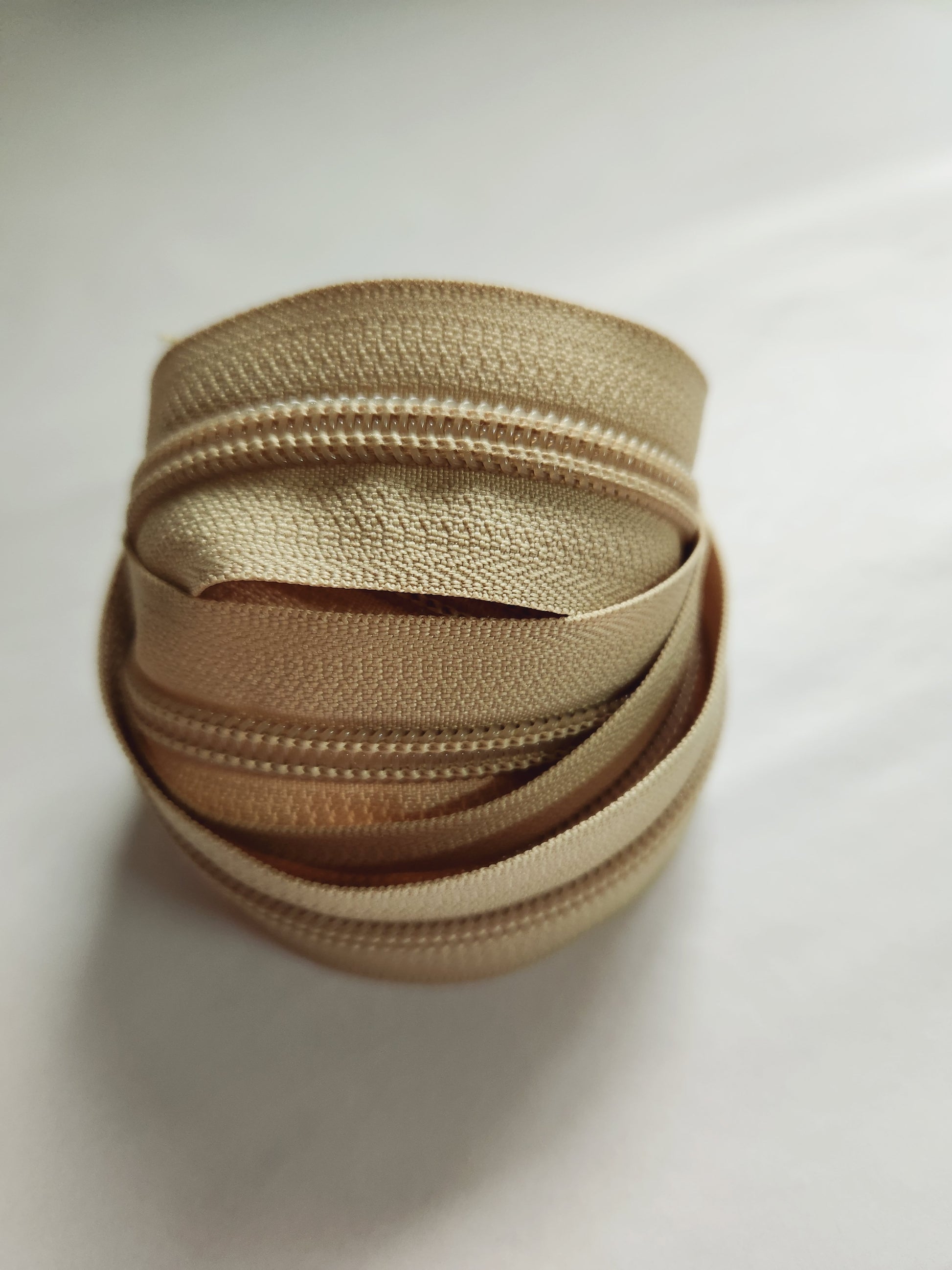 #5 Zipper Tape Almond with Nylon teeth