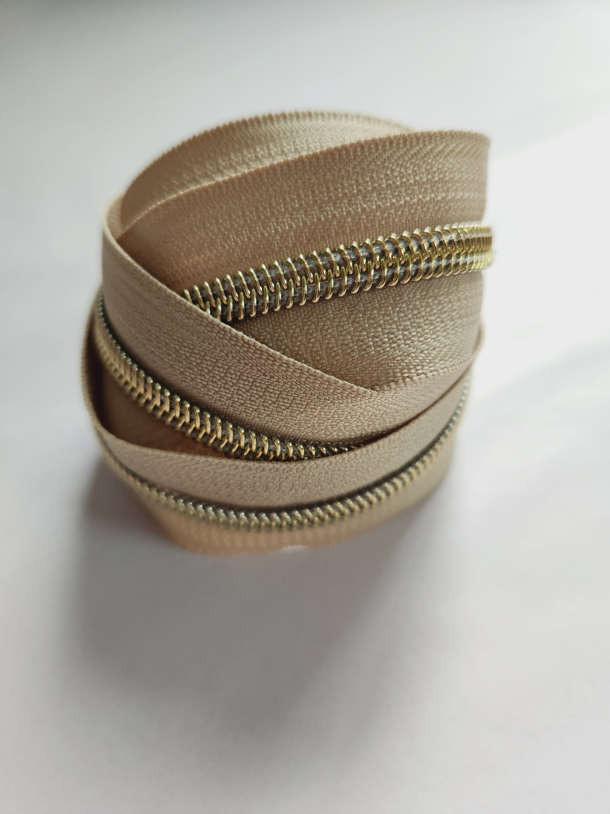#5 Zipper Tape Almond with Nylon teeth