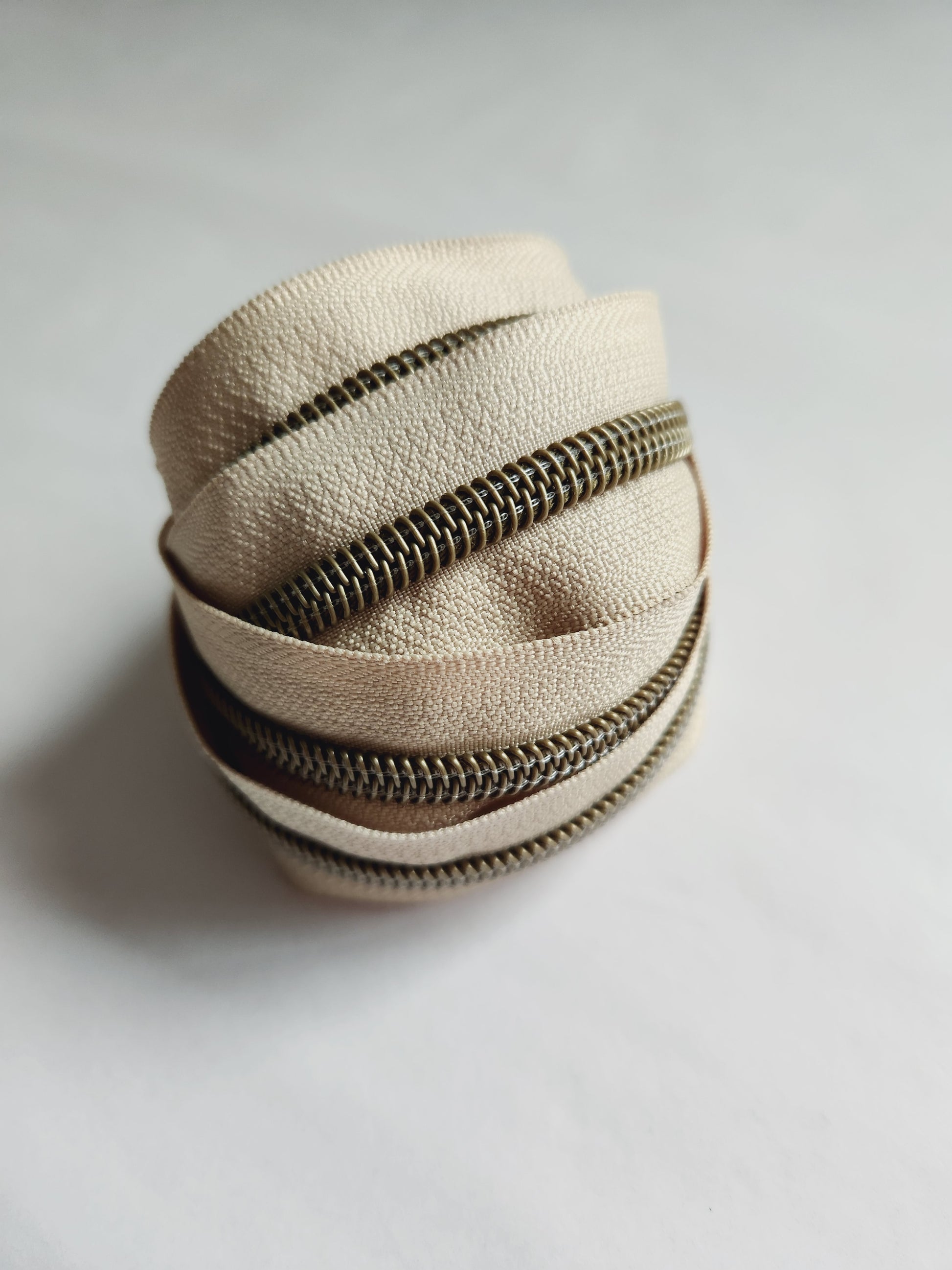 #5 Zipper Tape Almond with Nylon teeth