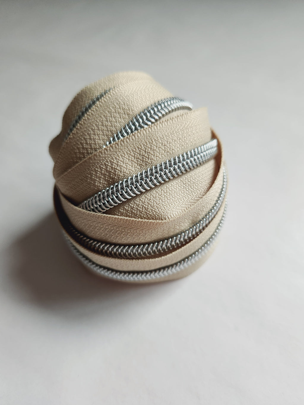 #5 Zipper Tape Almond with Nylon teeth