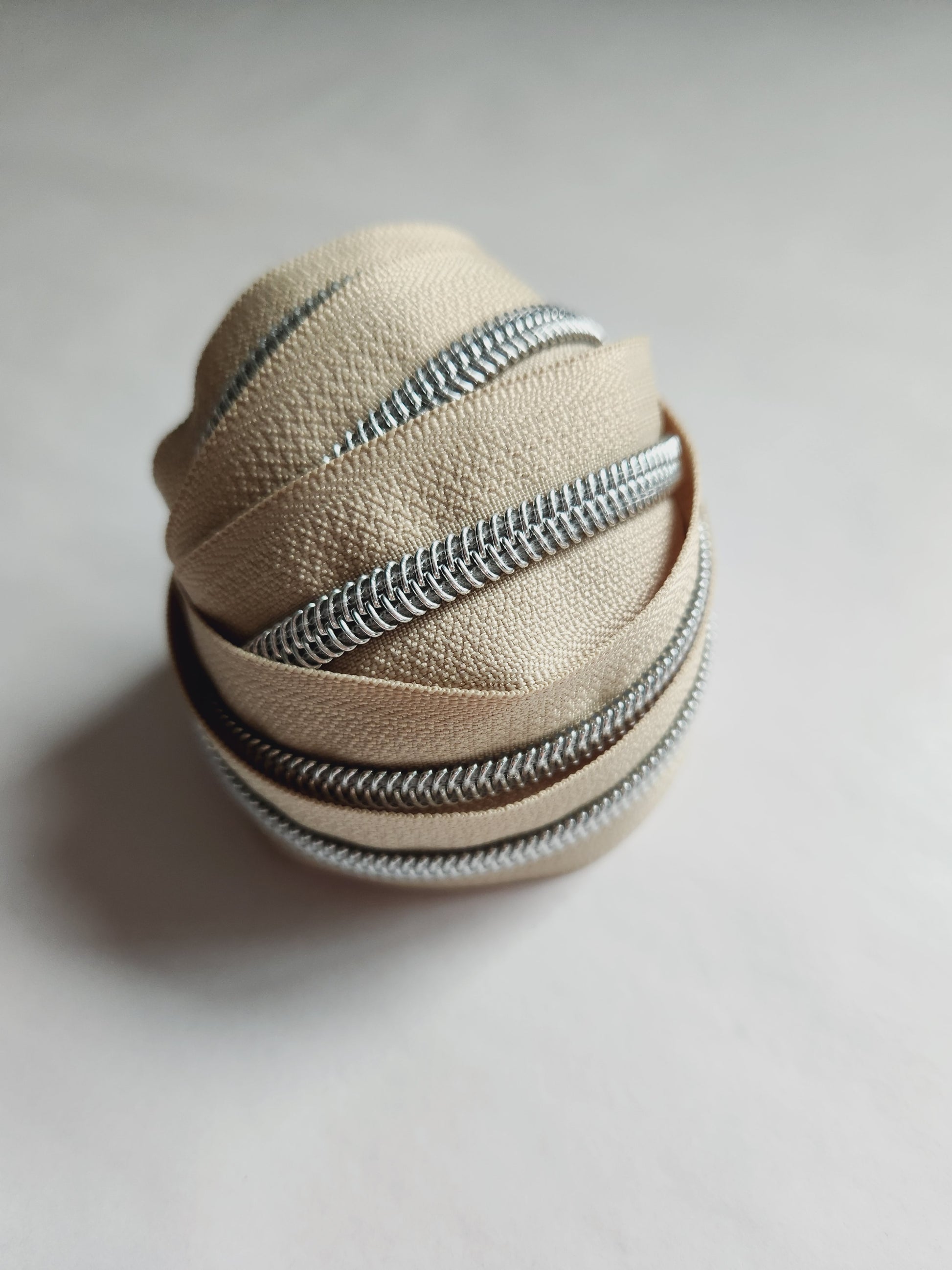 #5 Zipper Tape Almond with Nylon teeth