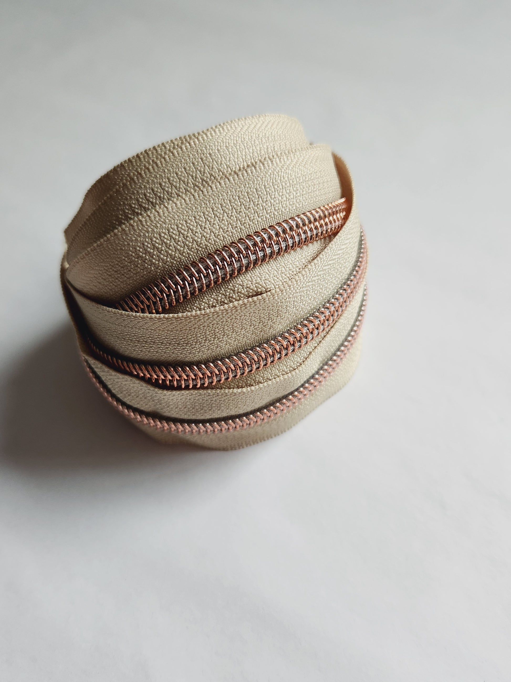 #5 Zipper Tape Almond with Nylon teeth