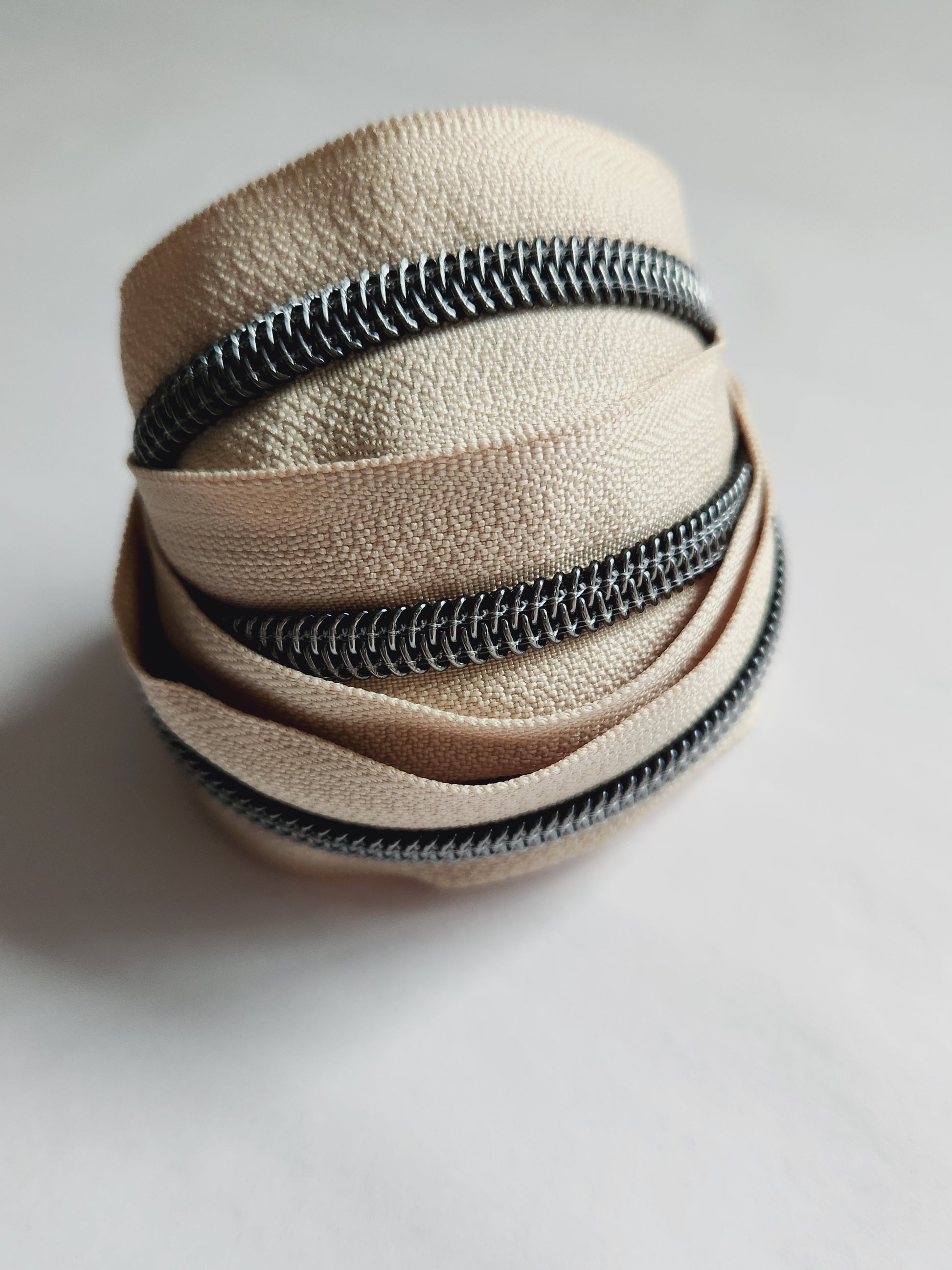 #5 Zipper Tape Almond with Nylon teeth