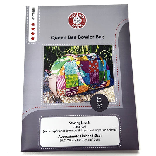 Queen Bee Bowler Tasche Little Moo Designs Papiermuster