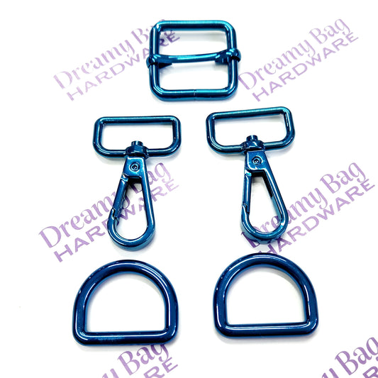 25mm Blue Clips and Rectangle Hardware Sets
