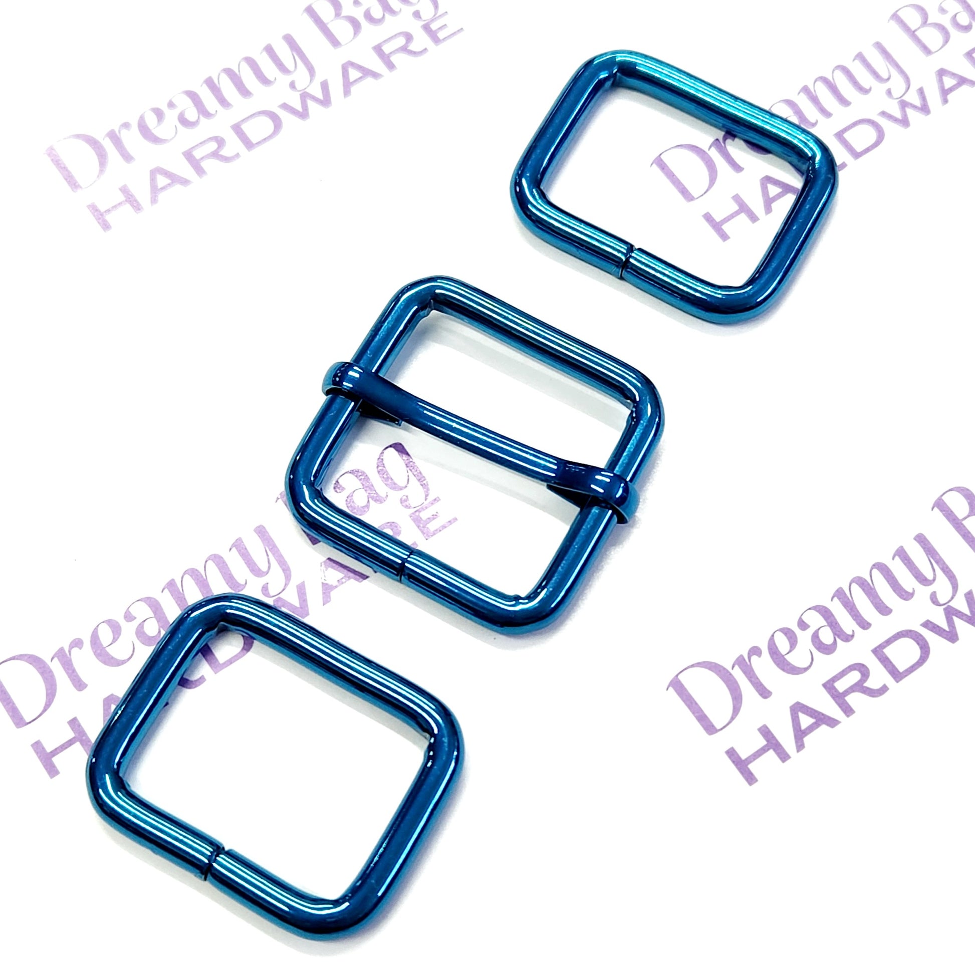 25mm Blue Clips and Rectangle Hardware Sets