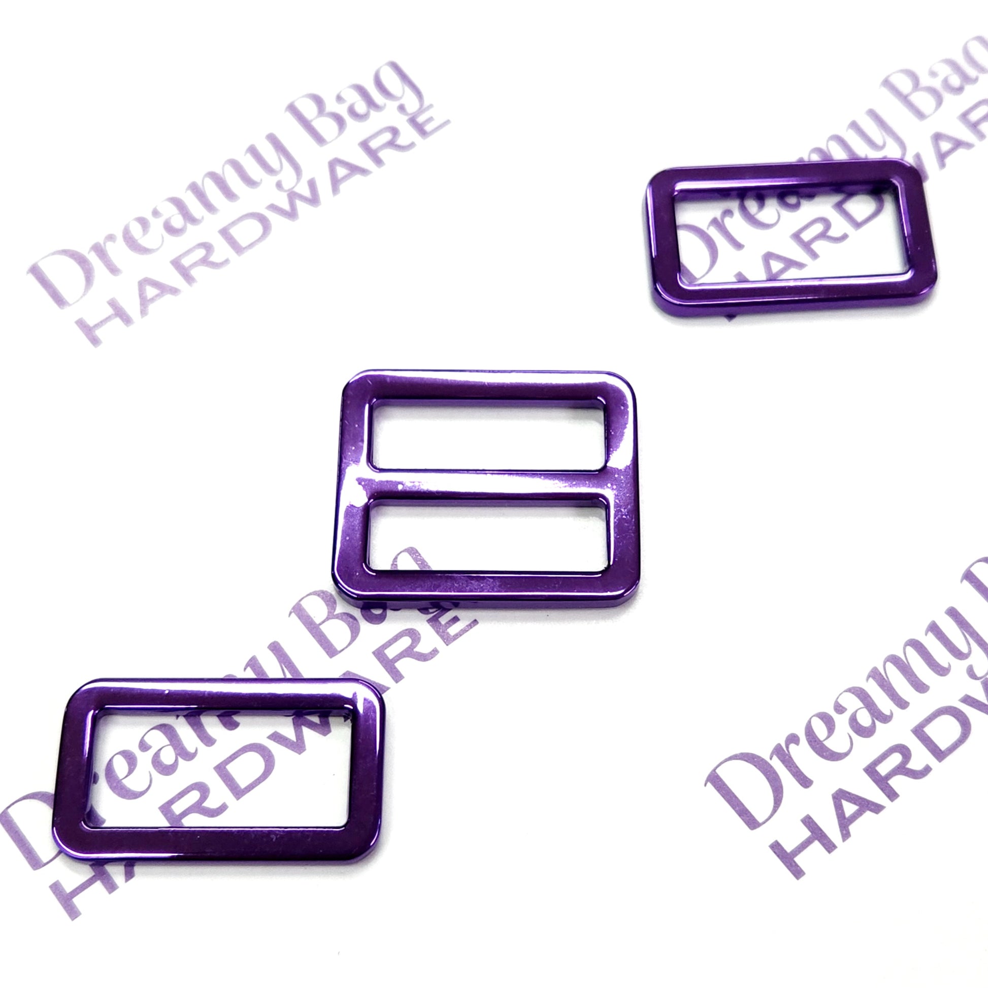 25mm Purple Clips and Rectangle Hardware Sets