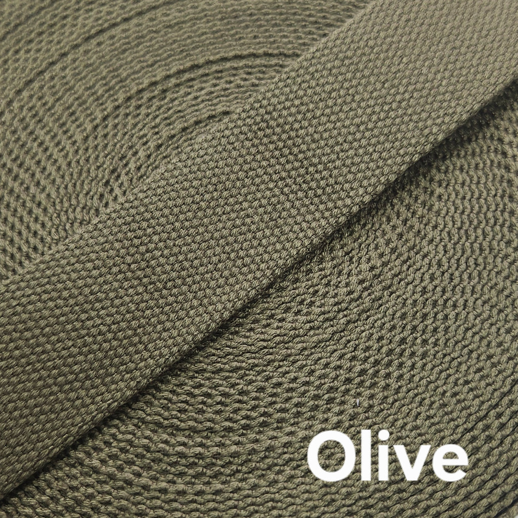 38mm (1.5") Cotton Canvas Solid Colours Webbing