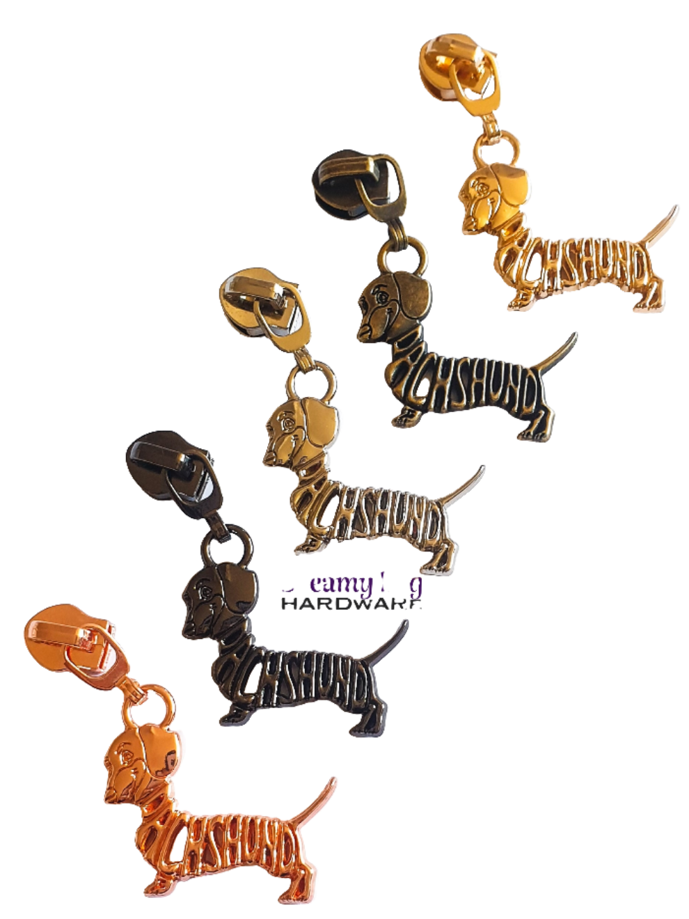 #5 Glidelåstrekk Dachshund Hund (Spesialdesignet)