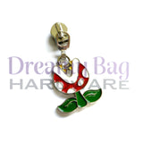 #5 Zipper Pull Flame Flower