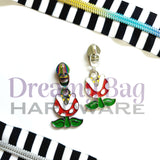 #5 Zipper Pull Flame Flower
