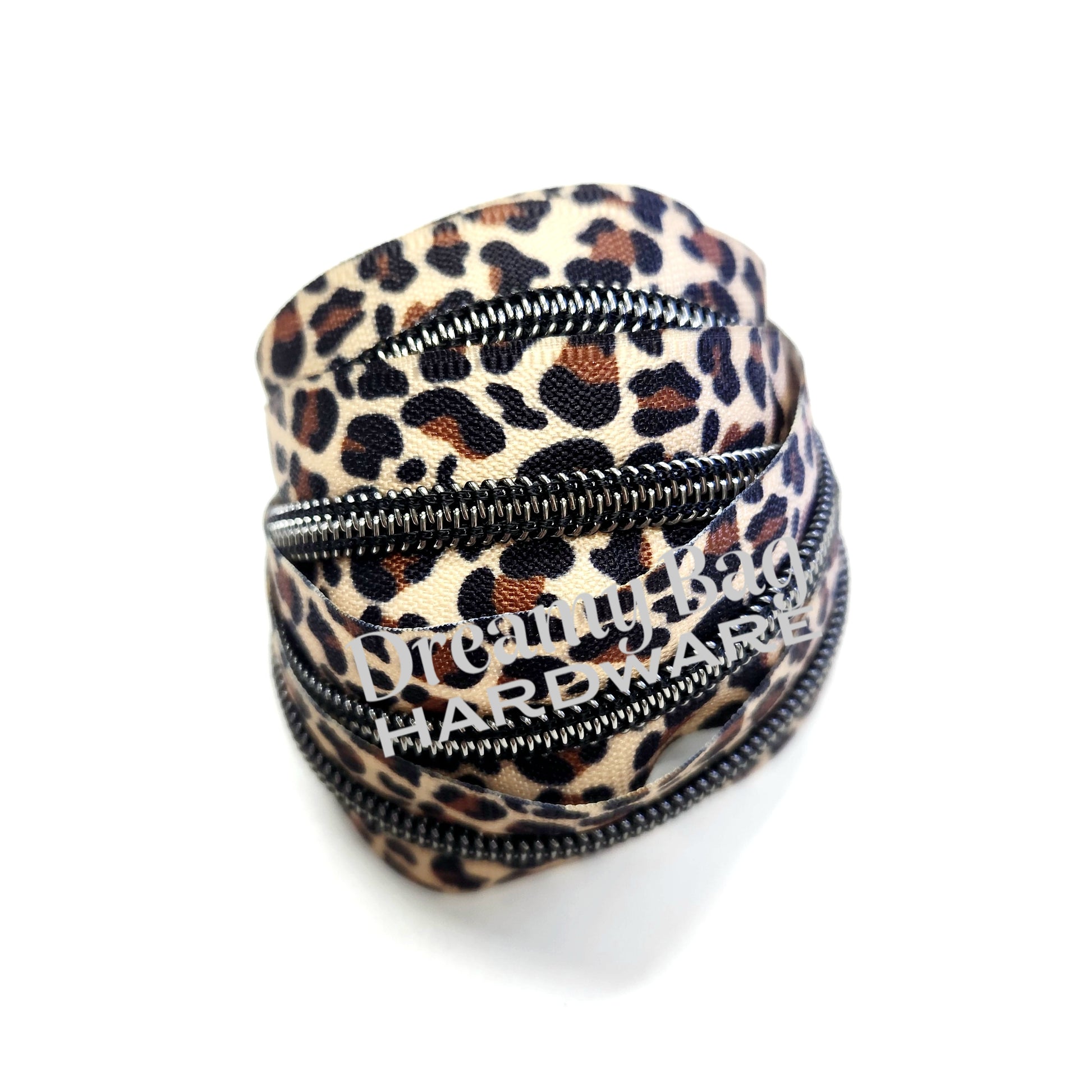 #5 Zipper Tape Leopard Print with nylon teeth