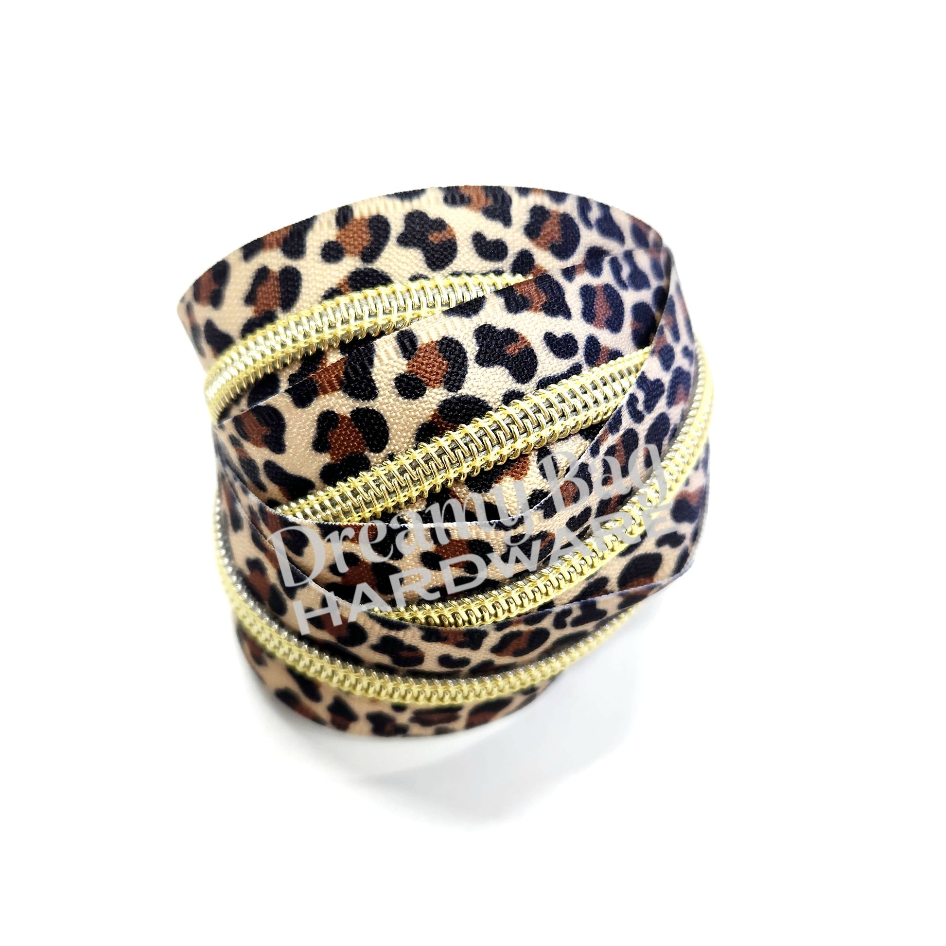 #5 Zipper Tape Leopard Print with nylon teeth