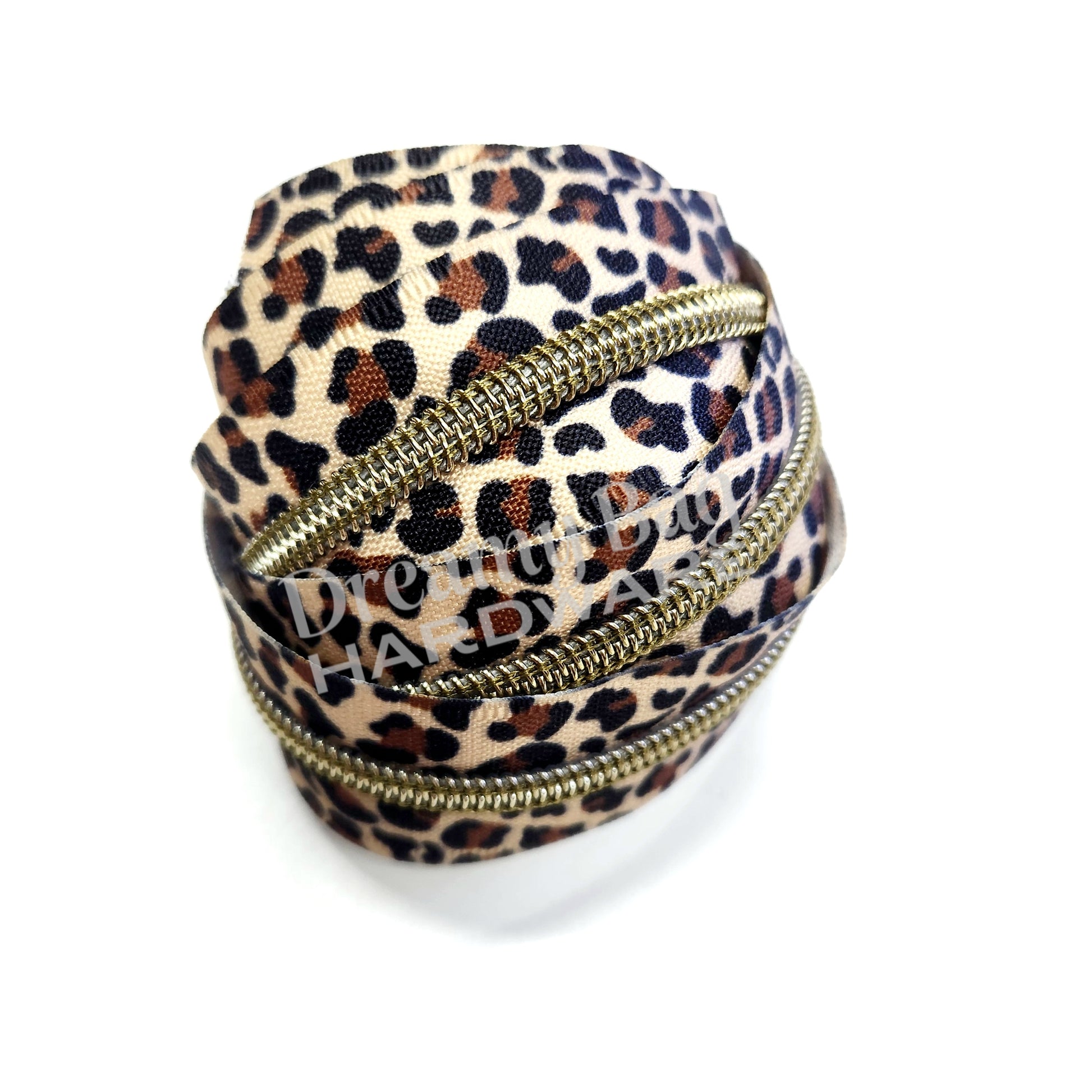 #5 Zipper Tape Leopard Print with nylon teeth