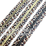 #5 Zipper Tape Leopard Print with nylon teeth