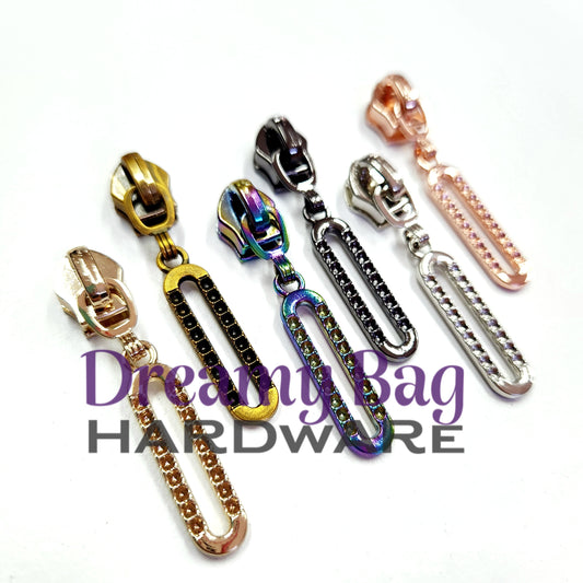 #5 Zipper Pull Oval Shimmer