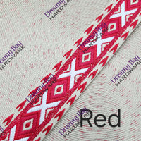 38mm (1.5") Woven Design Cotton Canvas Webbing