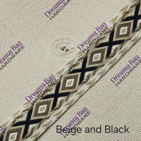 38mm (1.5") Woven Design Cotton Canvas Webbing