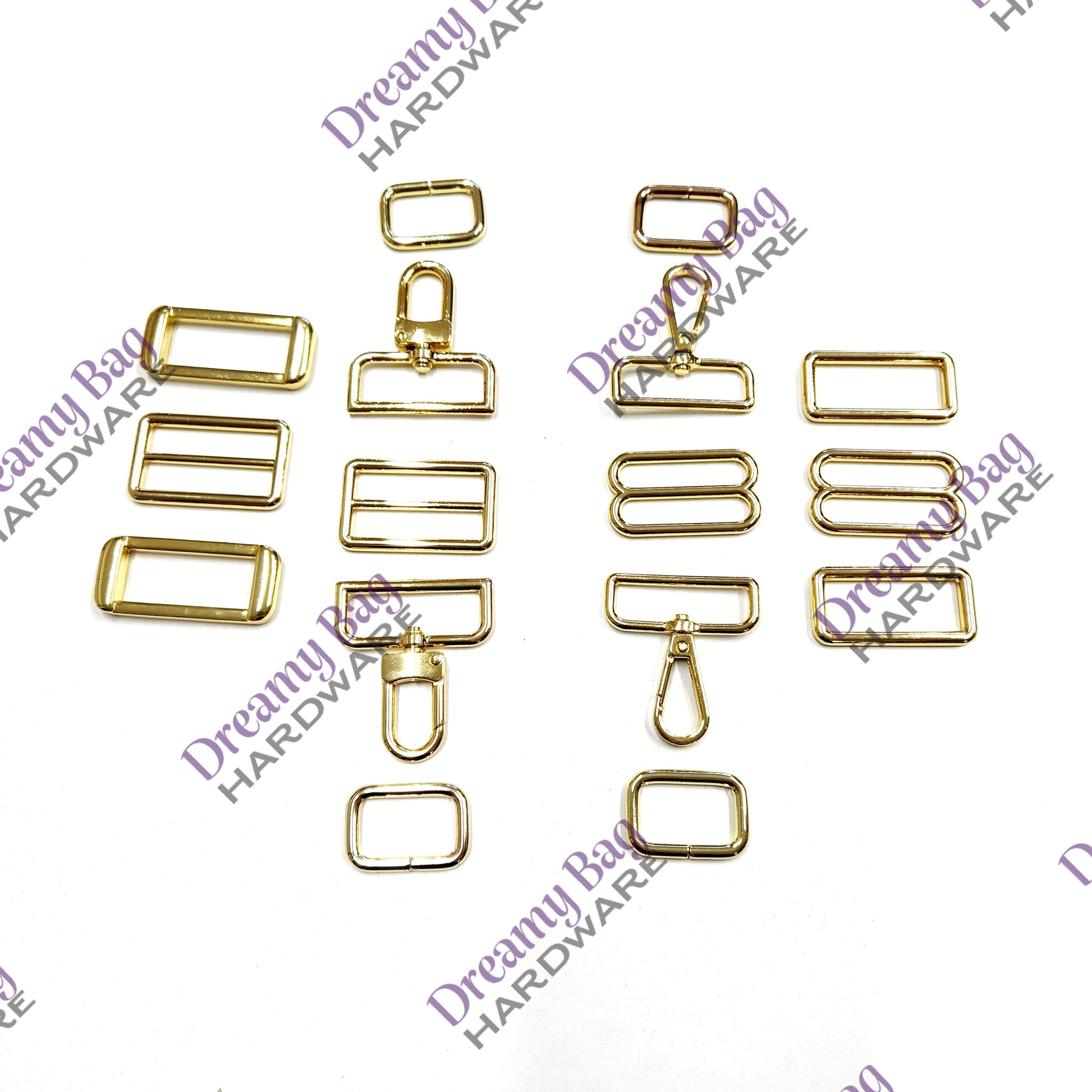 38mm (1.5") Yellow Light Gold Hardware Sets