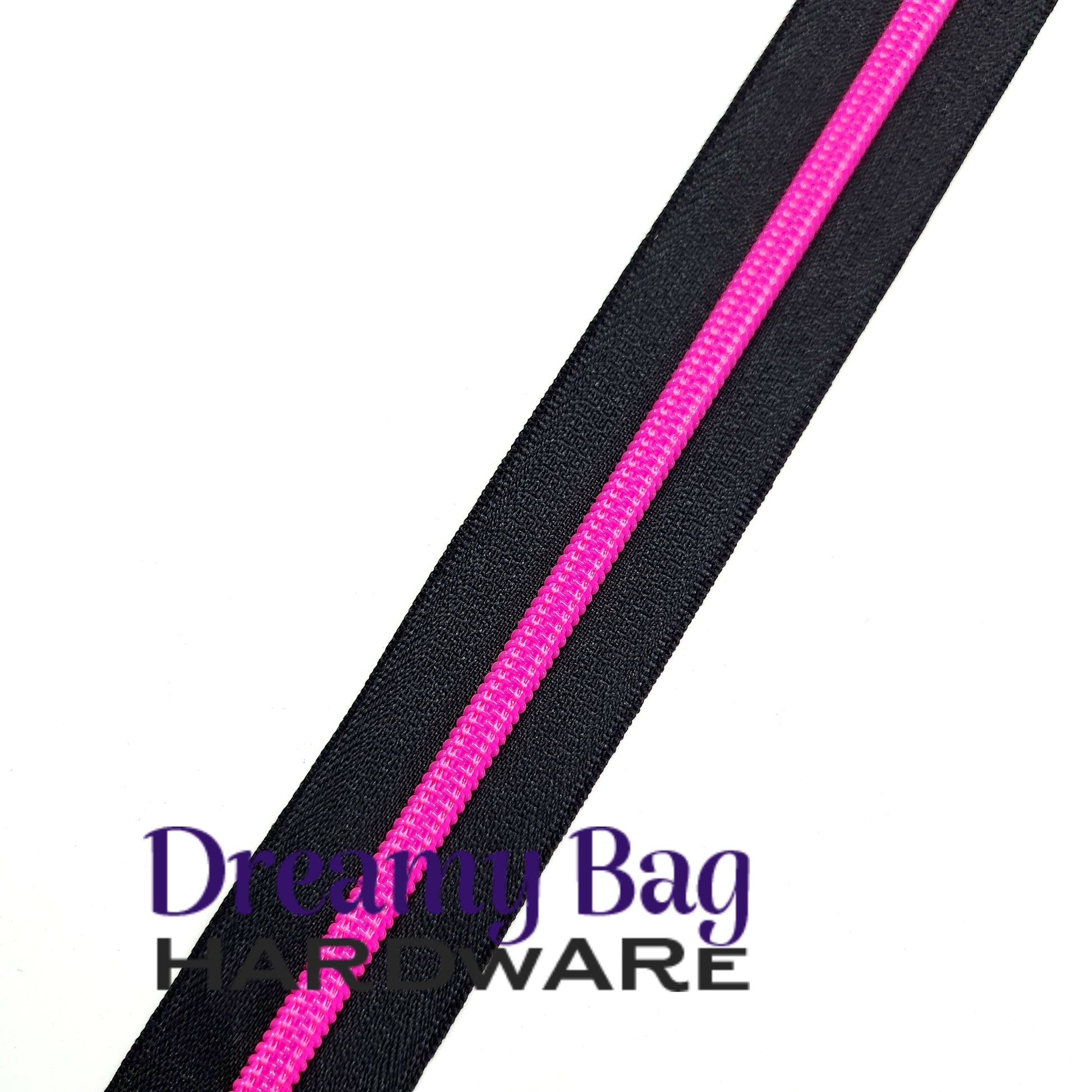 #5 Zipper Tape Pink Neon Nylon teeth