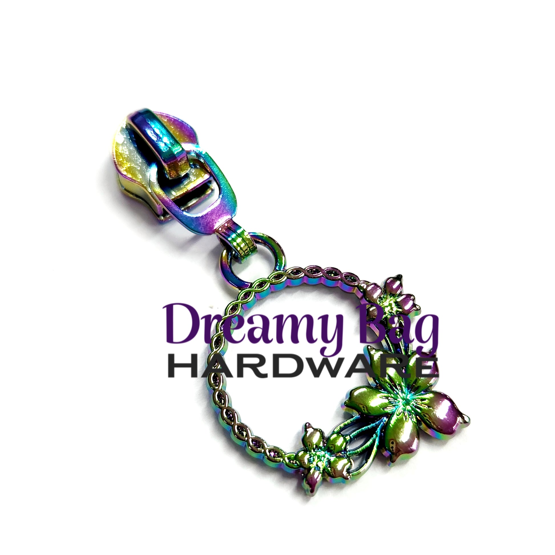 #5 Zipper Pull Chain of Flowers ( Custom Designed)