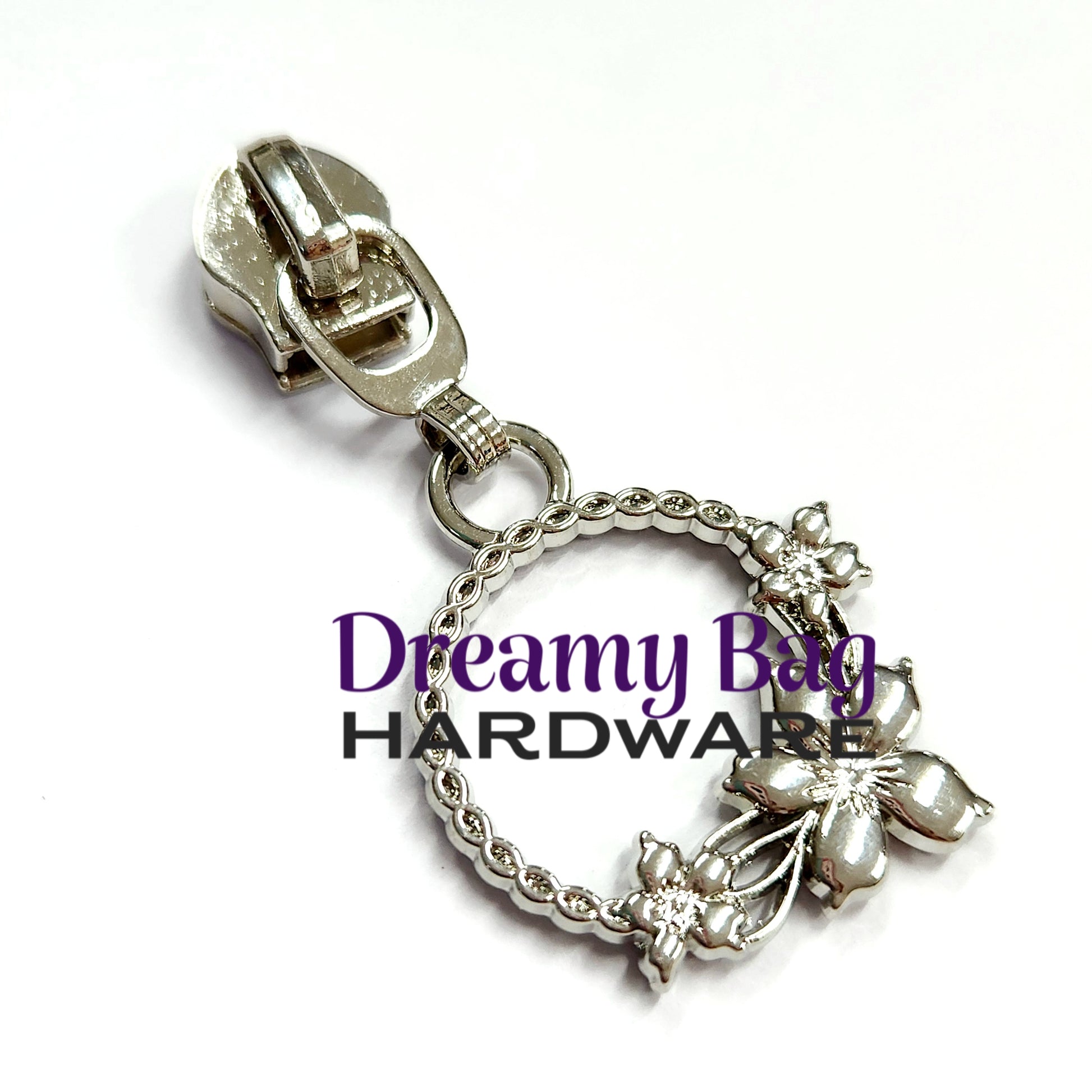 #5 Zipper Pull Chain of Flowers ( Custom Designed)
