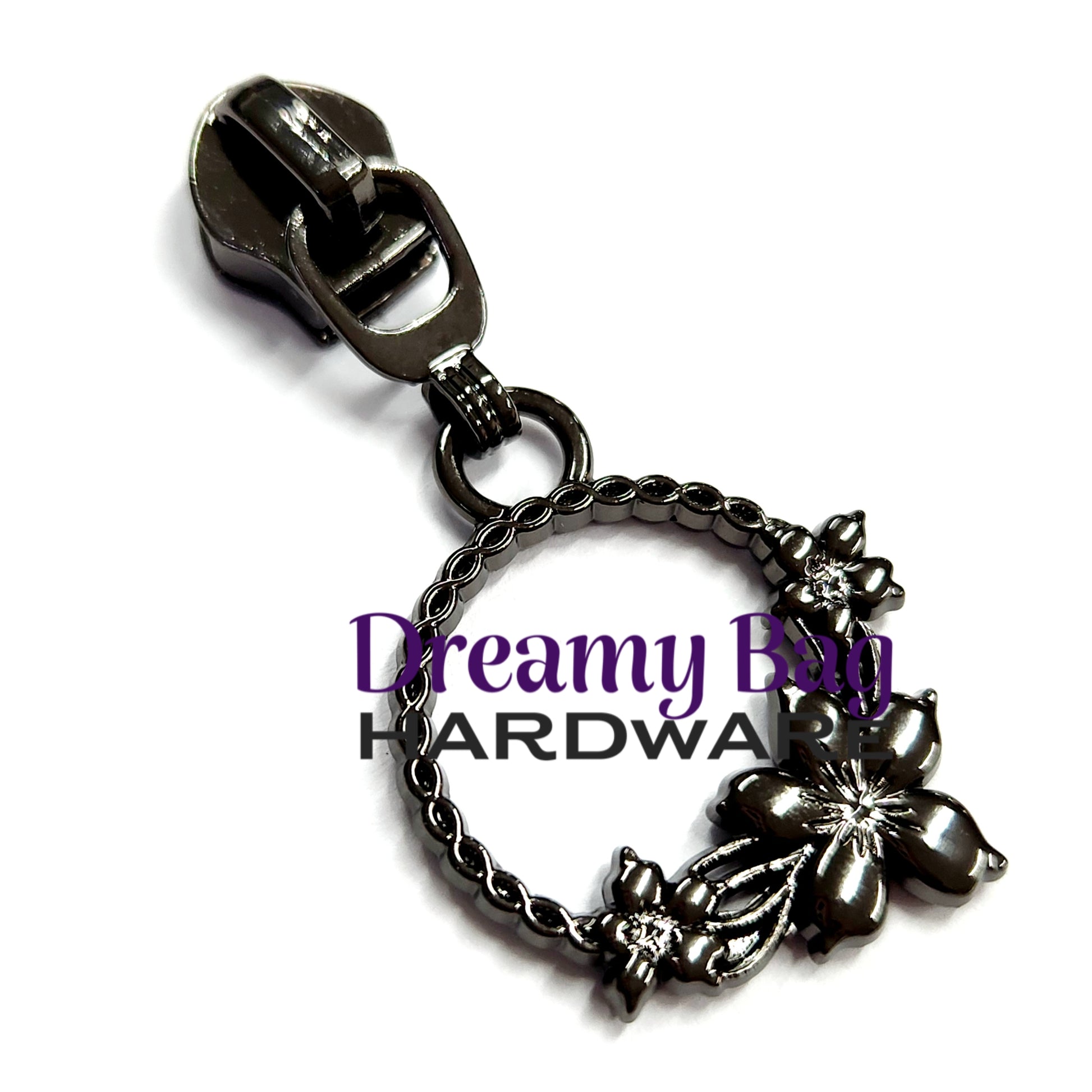 #5 Zipper Pull Chain of Flowers ( Custom Designed)