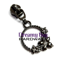 #5 Zipper Pull Chain of Flowers ( Custom Designed)