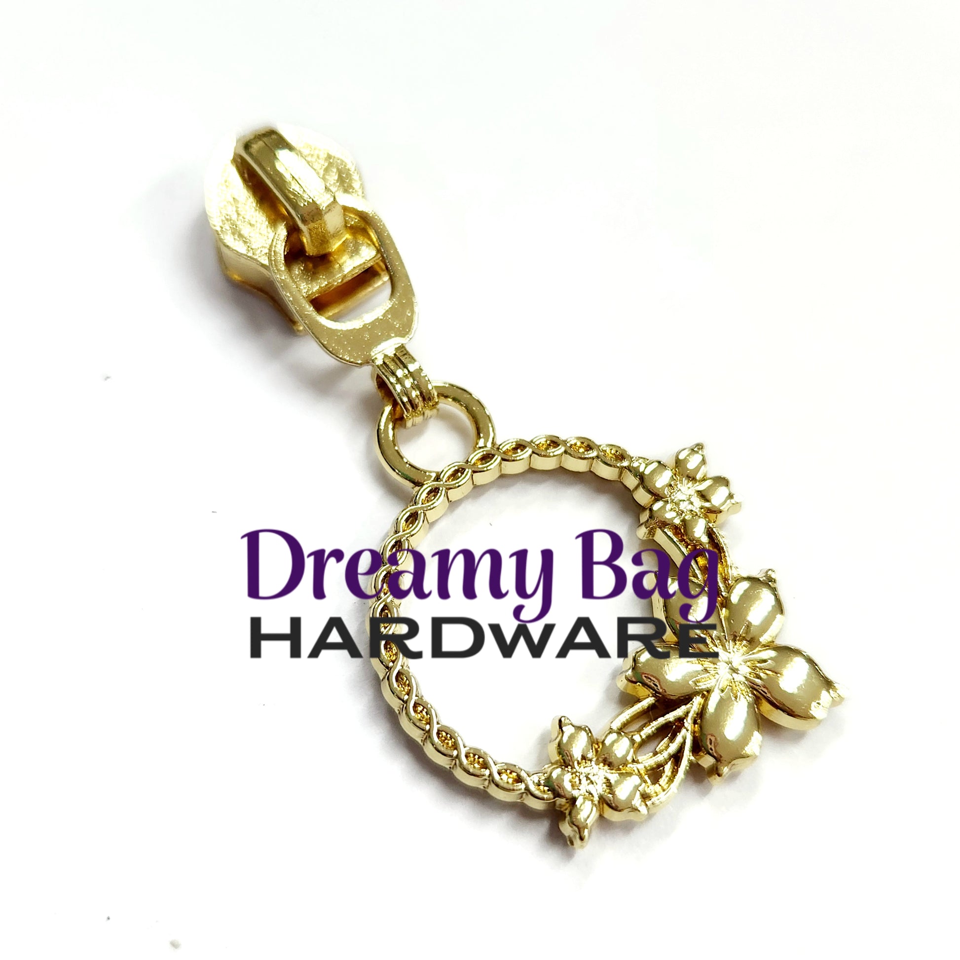 #5 Zipper Pull Chain of Flowers ( Custom Designed)